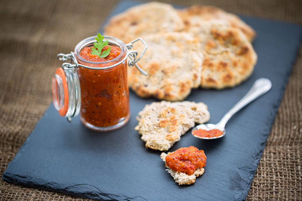 Sri Lanka rotti and onion chutney