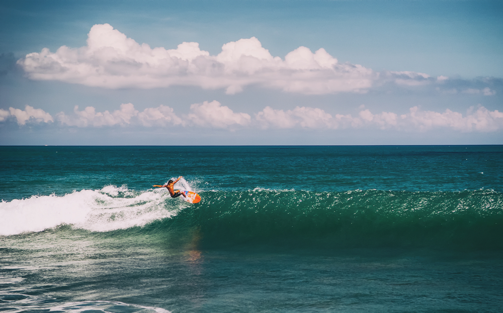 Canggu has a strong ocean swell throughout the year.