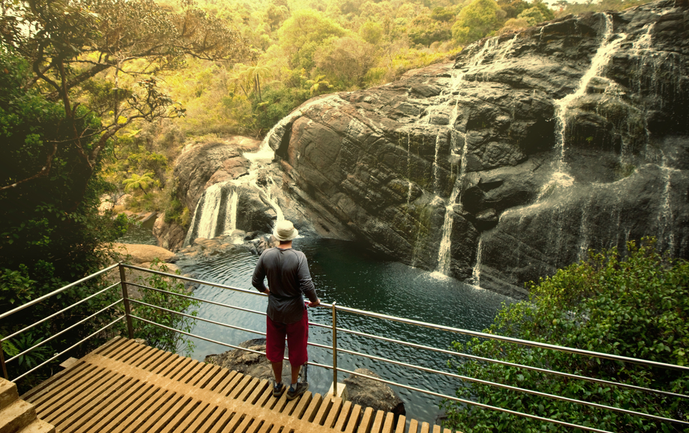 Waterfall at Horton plains during the off-season