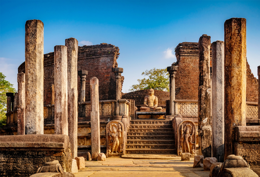 Marvel at the beautifully-preserved ruins of Polonnaruwa.